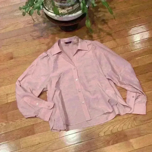 ASM Anna XS button down dusty pink blouse - Picture 1 of 6